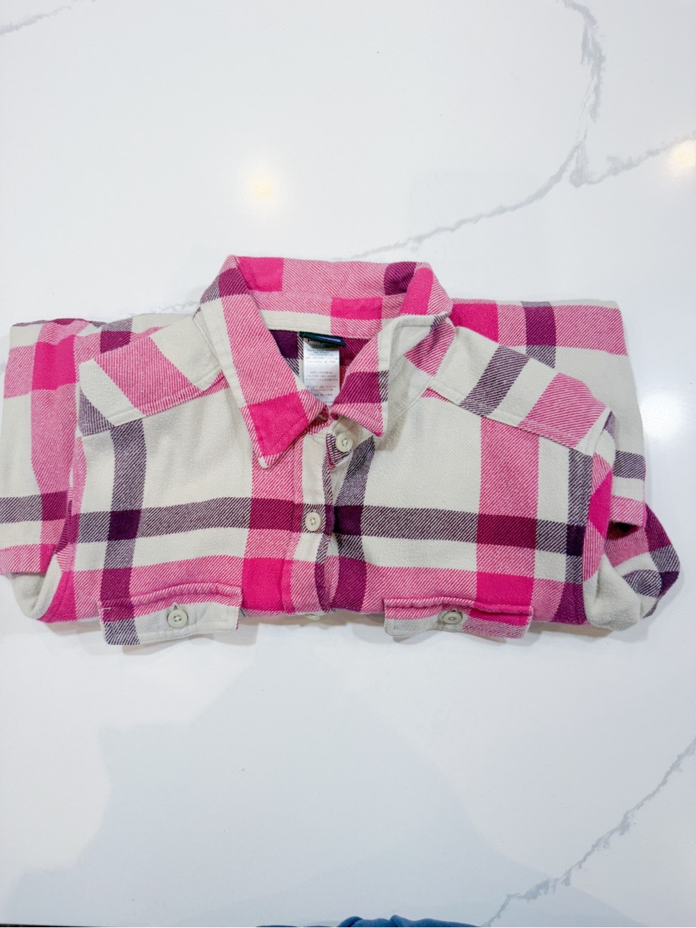 Patagonia Pink Plaid Button-Down Shirt